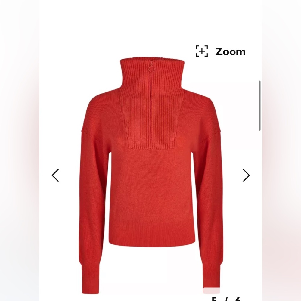 Sweaty Betty Modern Textured Knit Half Zip Sweater Red Size M NEW WITH TAG - Picture 2 of 5